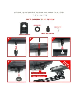 Bipod Lepaers składany Universal Shooter's 8.7-10.6"