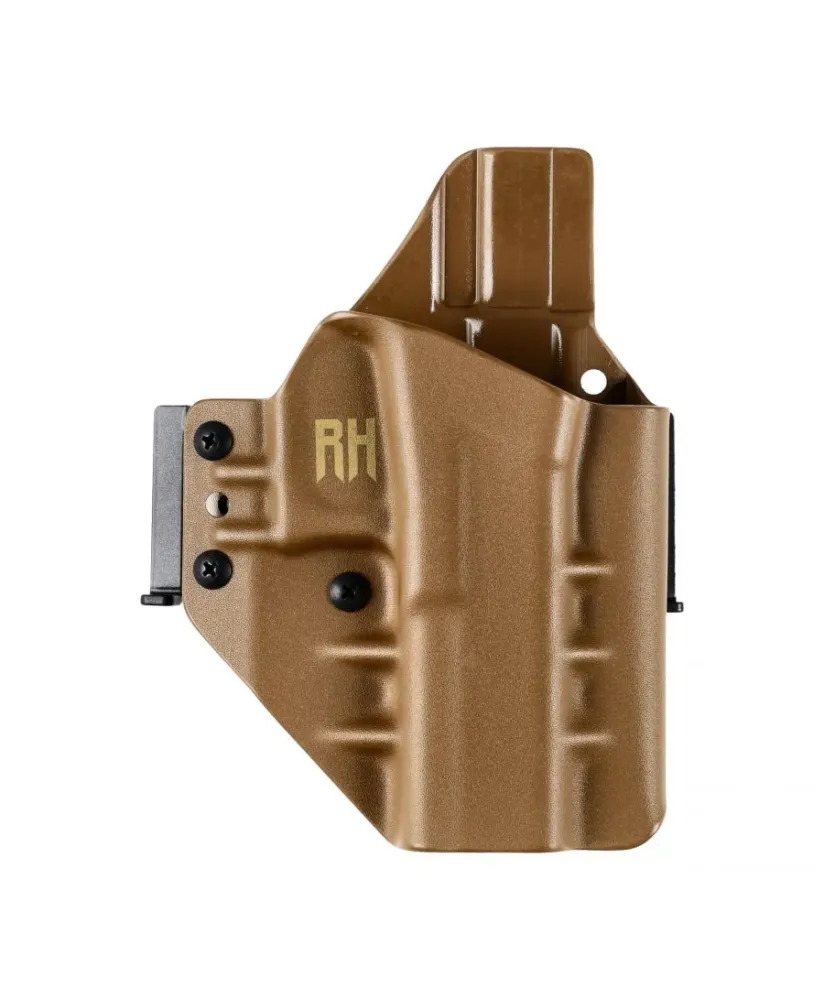 Kabura RH Holsters OWB Frogy do Glock 17 / 19 /34, prawa, 1/2 sweatguard, speedloops 40 mm, coyote