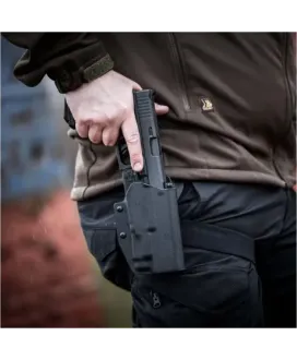 Kabura RH Holsters OWB do Glock 17 i do latarki Fenix GL19R 1/2 sweatguard, speedloops, 40 mm, prawa, czarna