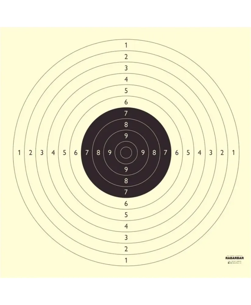 Tarcza strzelecka Olimpijka LUX - pakiet 50 szt. pistolet sportowy