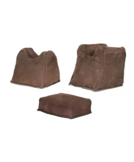 Poduchy do przystrzeliwania Outdoor Connection Bench Bags 3-cz. brązowe skórzane