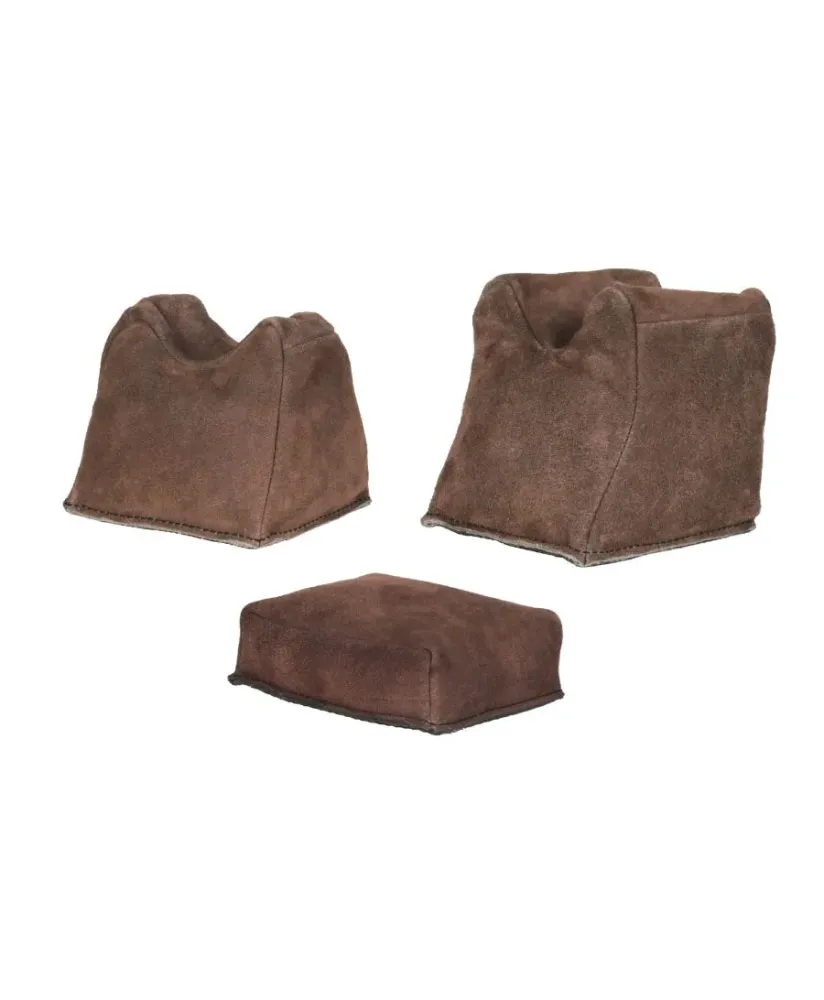 Poduchy do przystrzeliwania Outdoor Connection Bench Bags 3-cz. brązowe skórzane