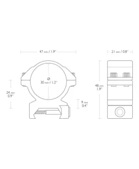 Montaż lunety Hawke Match średni 30 mm Weaver