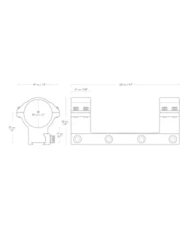 Montaż lunety jednoczęściowy Hawke Match wysoki 30 mm Dovetail