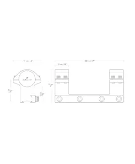 Montaż lunety jednoczęściowy Hawke Match wysoki 1" Dovetail
