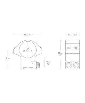 Montaż lunety Hawke Match średni 1" Dovetail