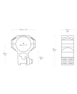 Montaż lunety Hawke Tactical bardzo wysoki 30 mm Dovetail
