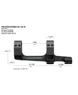Montaż Vortex Precision Extended 30 mm 20 MOA