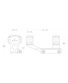 Montaż lunety Hawke Tactical wysoki 30 mm Weaver