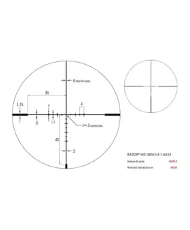 Luneta celownicza Vortex Razor II HD-E 1-6x24 30 mm JM-1/VMR-2