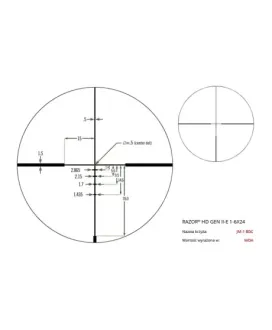 Luneta celownicza Vortex Razor II HD-E 1-6x24 30 mm JM-1/VMR-2