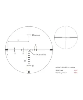 Luneta celownicza Vortex Razor II HD-E 1-6x24 30 mm JM-1/VMR-2