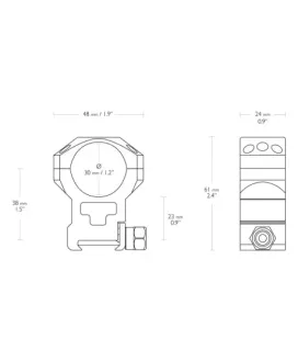 Montaż lunety Hawke Tactical bardzo wysoki 30 mm Weaver