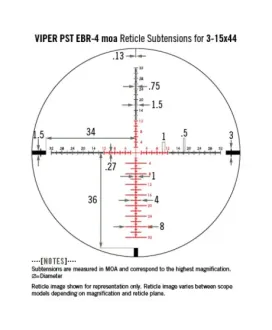 Luneta celownicza Vortex Viper PST II 3-15x44 30 mm AO EBR-4