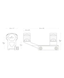 Montaż lunety Hawke Cantilever Tactical AR wysoki 1" Weaver