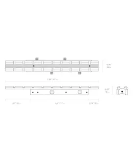 Regulowany adapter szyny Hawke Dovetail na Weaver przedłużony