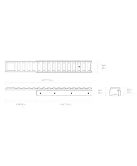 Przedłużony adapter szyny Hawke Dovetail na Picatinny