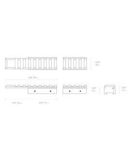 Adapter szyny Hawke Dovetail na Weaver/Picatinny 2-częsciowy