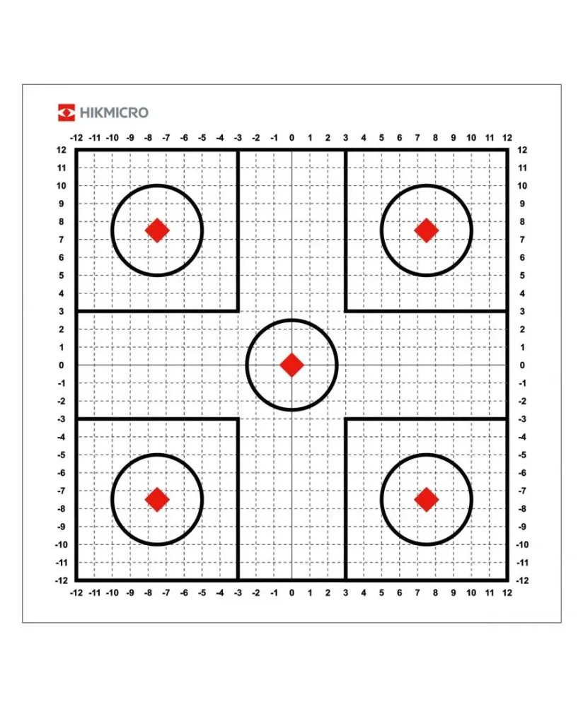 Naklejka termiczna tarcza do przystrzeliwania termowizji HIKMICRO by HIKVISION 30x30 cm 10 szt.