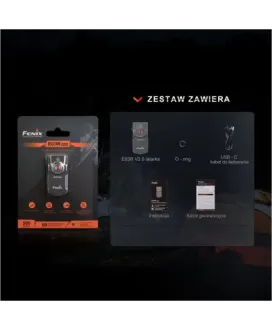 Latarka LED Fenix E03R V2.0 szara