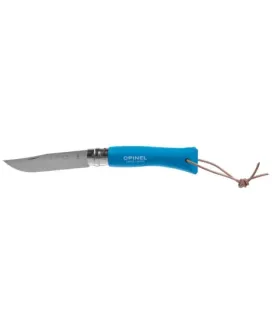 Nóż Opinel Colorama 07 inox grab niebieski z rzemieniem