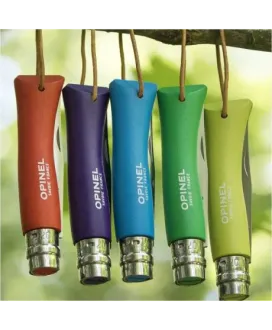 Nóż Opinel Colorama 07 inox grab zielony z rzemieniem