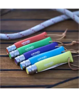 Nóż Opinel Colorama 07 inox grab zielony z rzemieniem