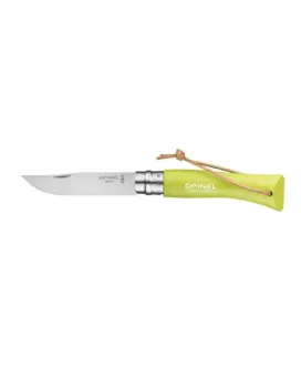 Nóż Opinel Colorama 07 inox grab jasnozielony z rzemieniem