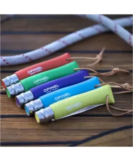 Nóż Opinel Colorama 07 inox grab jasnozielony z rzemieniem