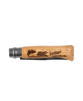 Nóż Opinel 8 inox dąb seria Animal - ryba