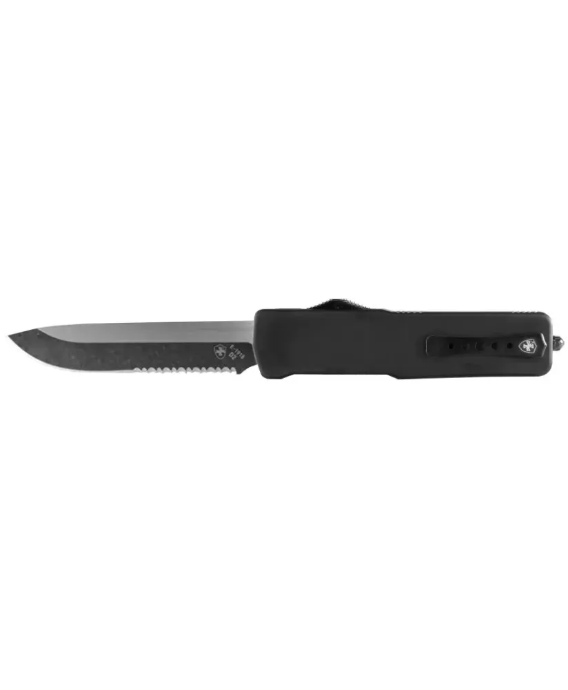 Nóż OTF Templar Knife Large Zinc Black Rubber Drop Serrated Black