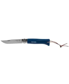 Nóż Opinel Colorama 08 inox grab granatowy z rzemieniem