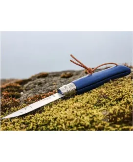 Nóż Opinel Colorama 08 inox grab granatowy z rzemieniem