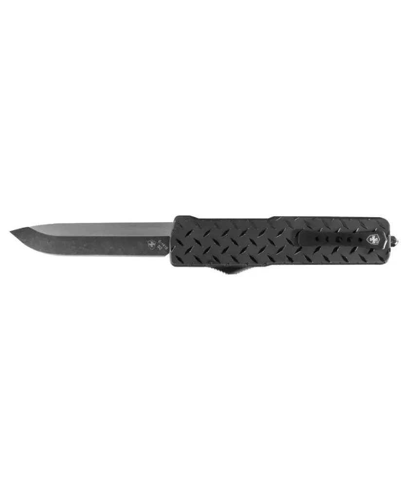 Nóż OTF Templar Knife Slim Aluminium Diamond Plate Drop Black