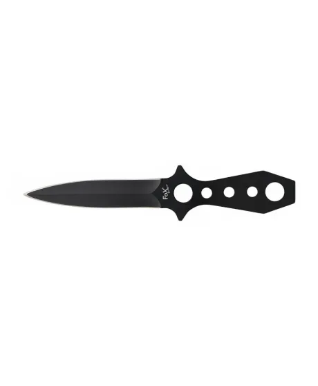 Nóż rzutka Fox Outdoor 22,5 cm w pokrowcu czarny