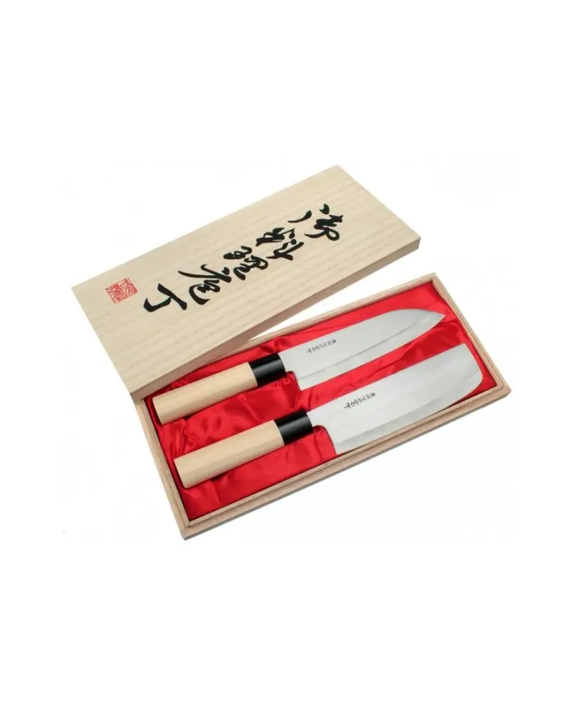 Zestaw 2 noży Satake Megumi Classic Santoku / Classic Nakiri