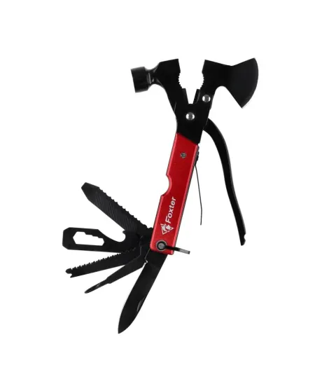 Multitool Foxter narzędzie wielofunkcyjne survival młotek etui 17w1