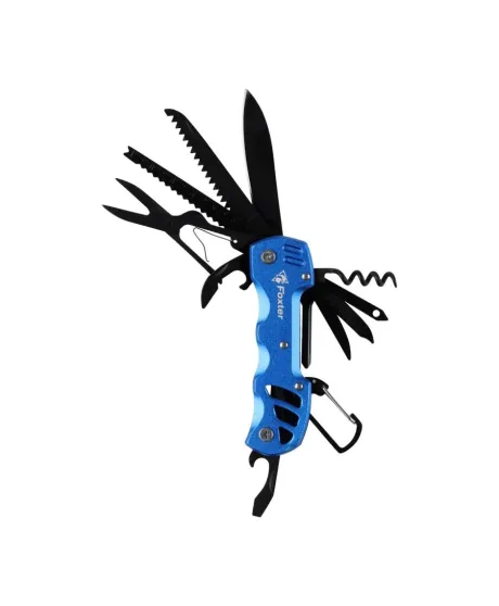 Multitool Foxter narzędzie wielofunkcyjne survival scyzoryk 13w1 niebieski