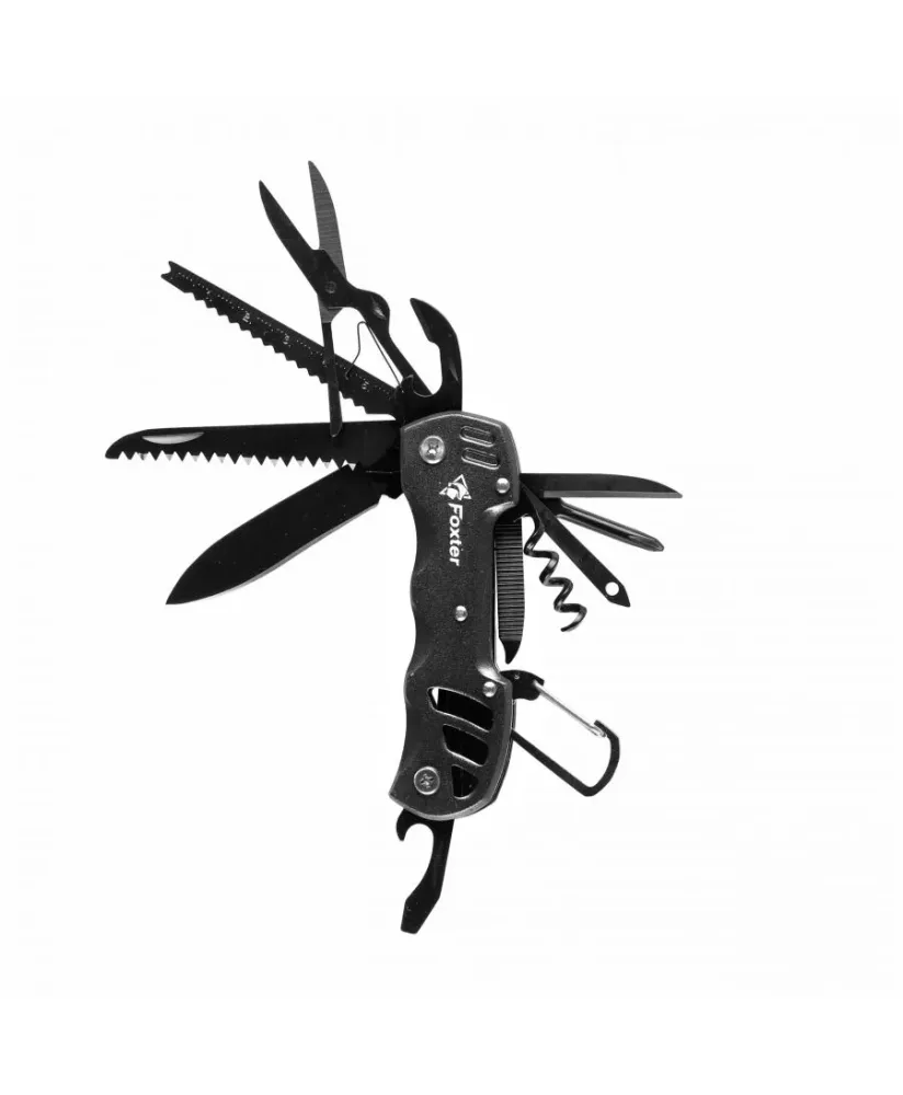 Multitool Foxter narzędzie wielofunkcyjne survival 13w1 czarny