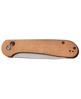 nóż_składany_civivi_button_lock_elementum_c2103d_brown_micarta