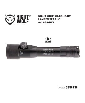 Iluminator Podczerwieni Latarka NIGHT WOLF XH-03HD-UV FOCUS 4w1