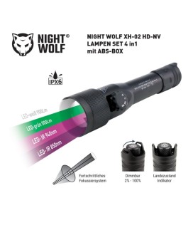 Iluminator Podczerwieni- Latarka NIGHT WOLF XH-02 HD-NV FOCUS 4w1